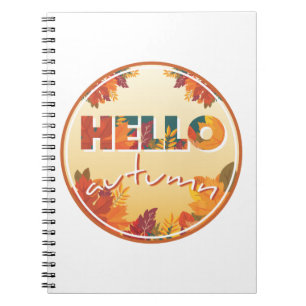 Carnet Bonjour Automne, autocollant, étui téléphonique, c