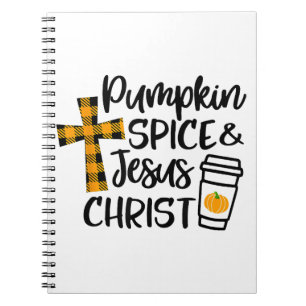 Carnet Bonjour Automne Citrouille Épices et Jésus Christ 