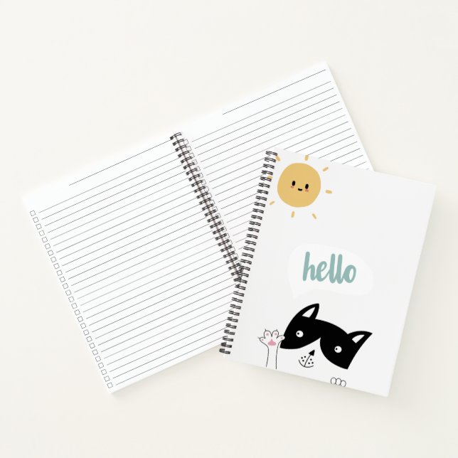 Carnet Bonjour Chat Soleil  (Intérieur)