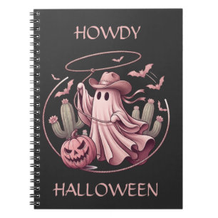 Carnet Bonjour Halloween Cowboy Fantôme Occidental & Lass
