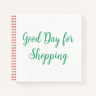 Carnet Bonne journée pour faire du shopping
