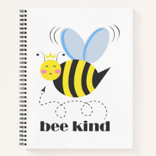 Carnet Bonne princesse d'abeille avec couronne et slogan