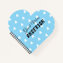 Bonnes Vibrations Monogramme Avec Nom Bleu