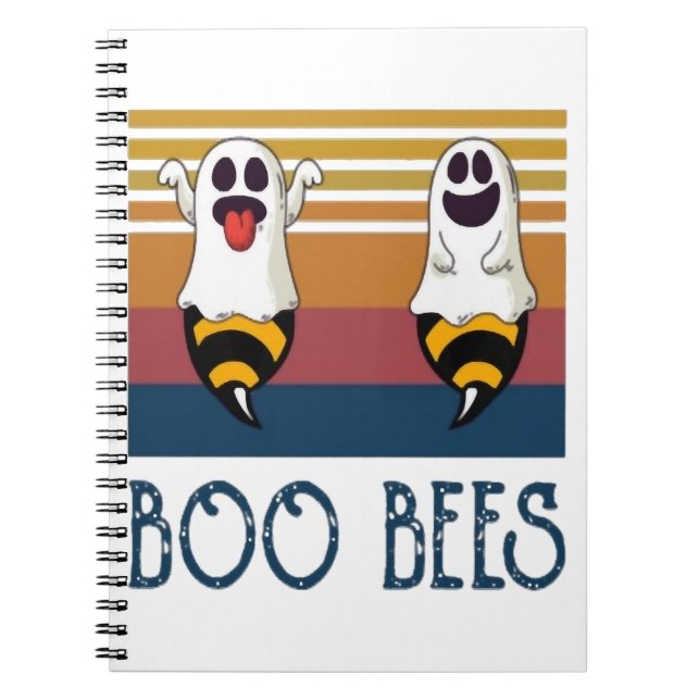 Carnet Boo Bees Couple Ghost Chemise Halloween (Devant)