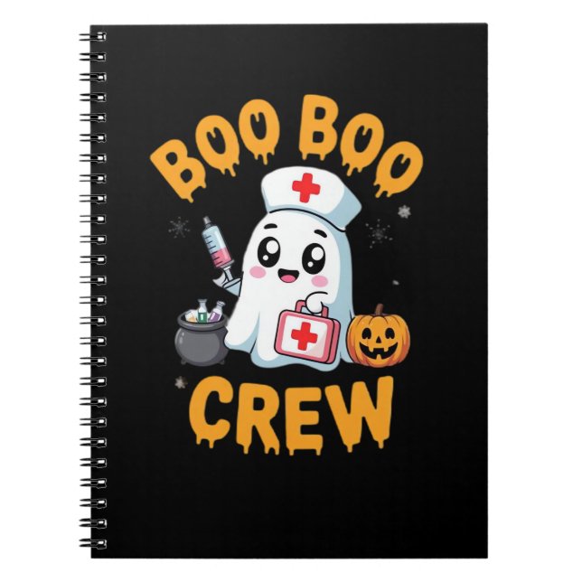 Carnet Boo Boo Crew Nurse Cute Ghost Halloween Nurse Es (Devant)
