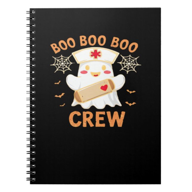 Carnet Boo Crew Drôle Fantôme Éffrayant Halloween Infirmi (Devant)