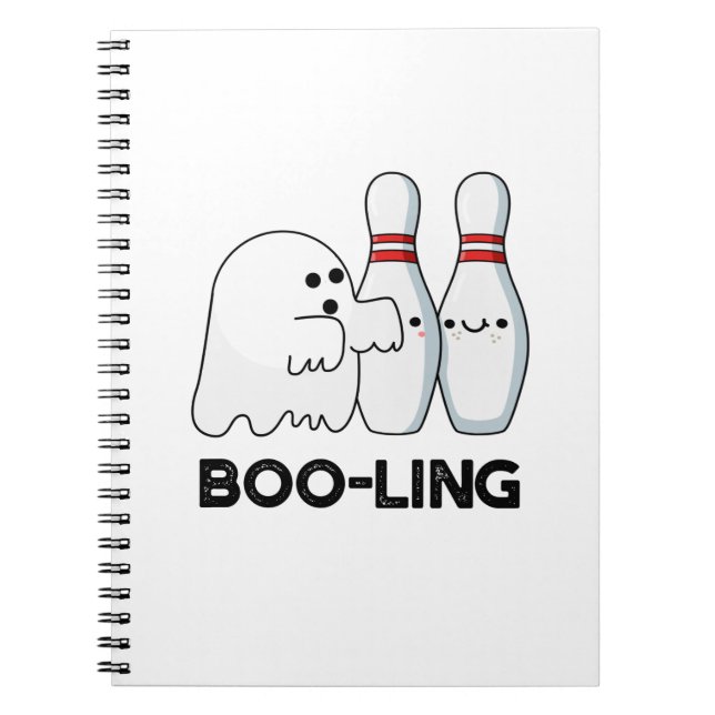 Carnet Boo-ling Funny Halloween Bowling Ghost Pun (Devant)