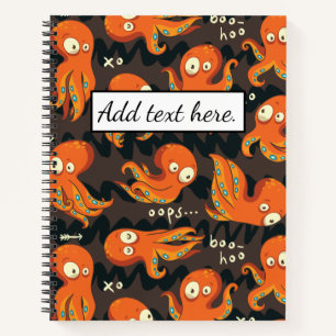 Carnet Boo Octopus Orange & Black Kids Vêtements & Décor