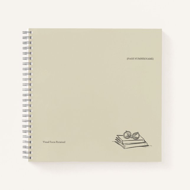 Carnet Book Pile- Minimalist Book Lover (Devant)