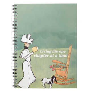 Carnet Booklover Woman And Dog Reading