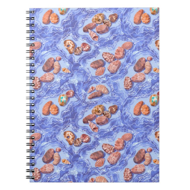Carnet Bord de mer, vagues, galets (Devant)