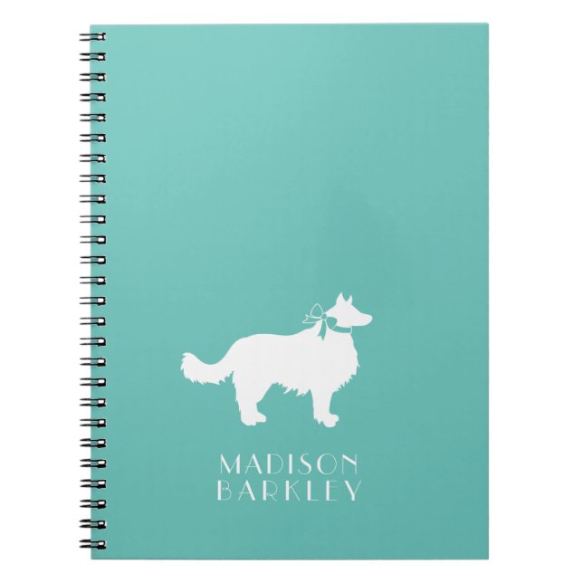 Carnet Bordure Collie Chien Chien Chien Puppy (Devant)