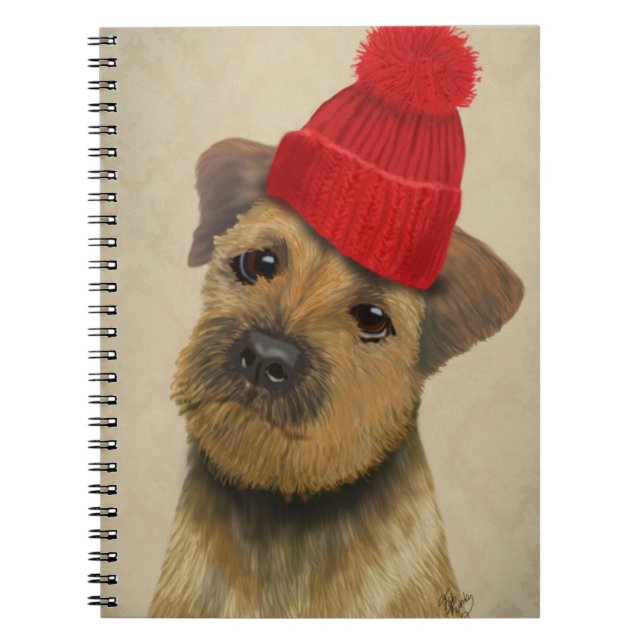 Carnet Bordure Terrier avec Casquette roux (Devant)