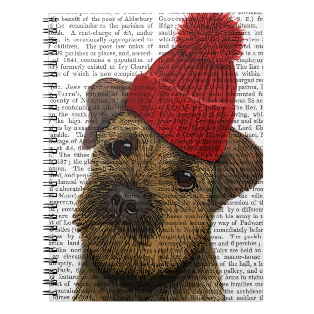 Carnet Bordure Terrier avec Casquette roux 3 (Devant)