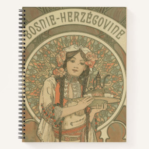 Carnet Bosnie-Herzégovine par Alphonse Mucha (1900)