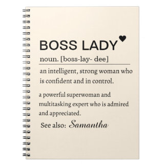 Carnet Boss Lady Definition Personalized 