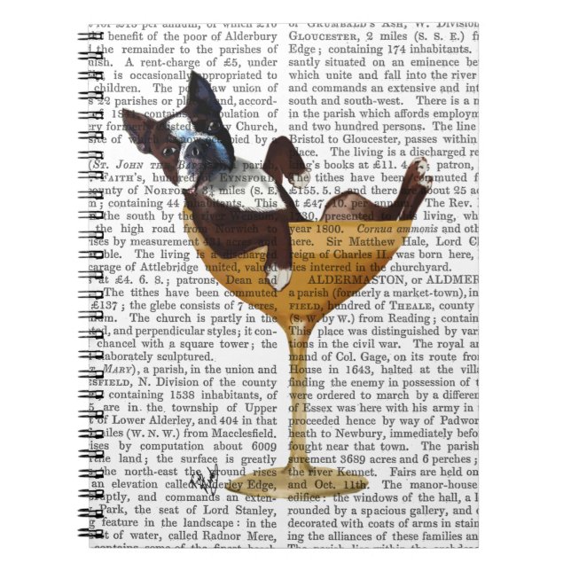 Carnet Boston Terrier en verre à cocktail 2 (Devant)