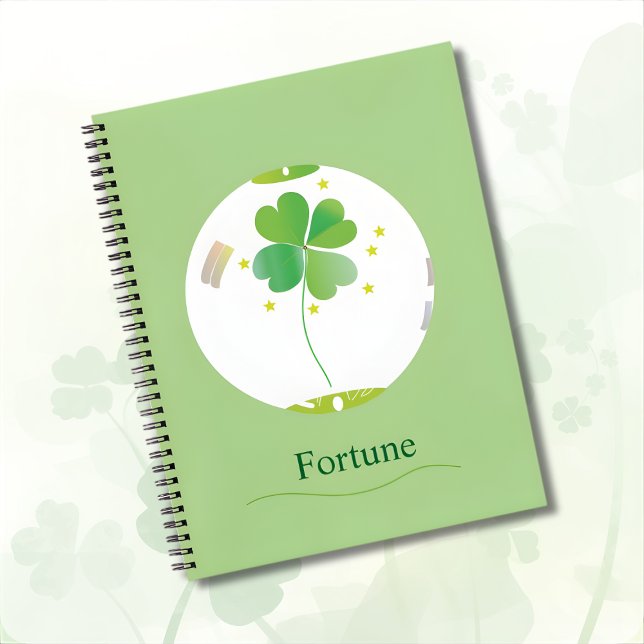 Carnet Botanical Notebook – Four-leaf Clover Design (Créateur téléchargé)
