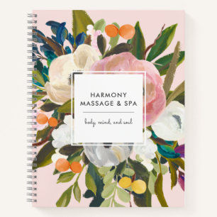 Carnet Botanique Bliss Business   Floral moderne   Blush