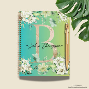 Carnet Botanique moderne personnalisée Gradient verdure