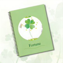 Carnet Botanique – Motif Trèfle à Quatre Feuilles