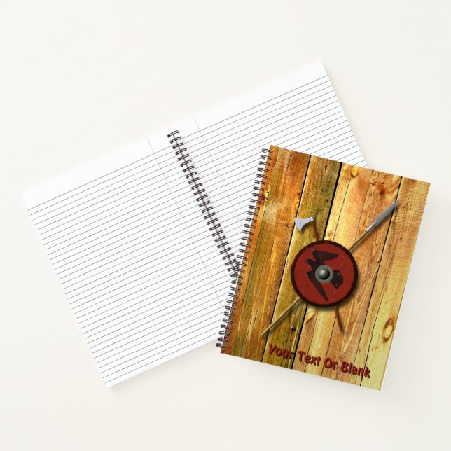 Carnet Bouclier Et Armes De Corbeau Viking (Intérieur)