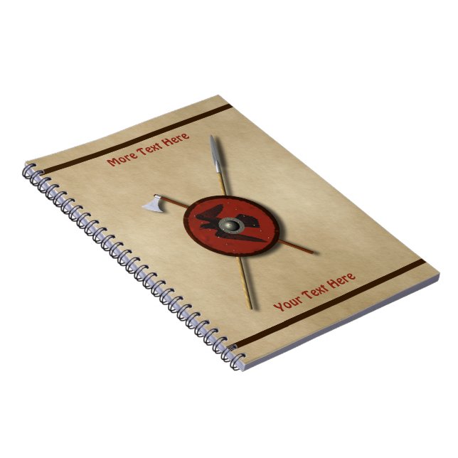 Carnet Bouclier Et Armes De Corbeau Viking (Côté Droit)