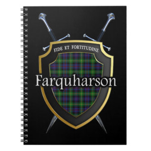 Carnet Bouclier et épées de tartan de Farquharson de cl