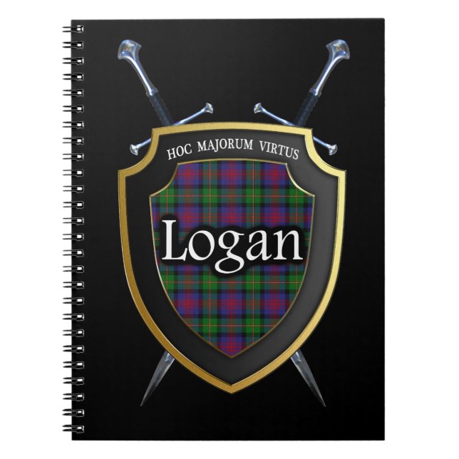 Carnet Bouclier et épées du tartan du clan Logan (Devant)
