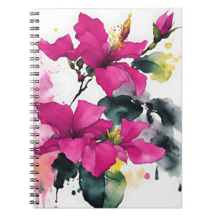 Carnet Bougainvillea - Fleurs aquarelle
