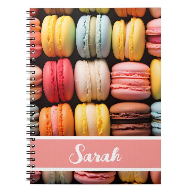 Carnet boulangerie macarons colorée (Devant)
