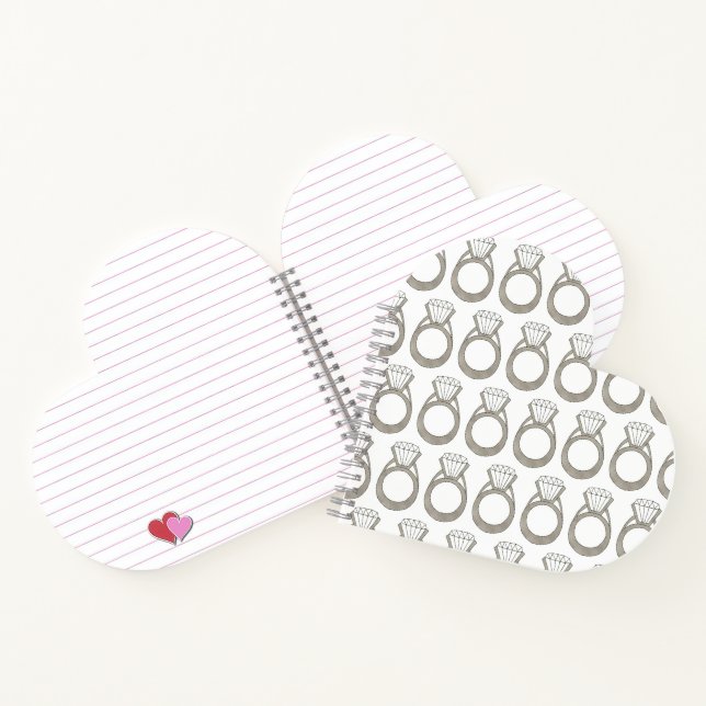 Carnet Boule à anneau Fiançailles diamant Épouse personna (Intérieur)
