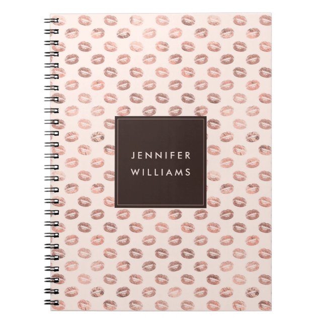 Carnet Boule à lèvres rose rose rose rose personnalisée K (Devant)