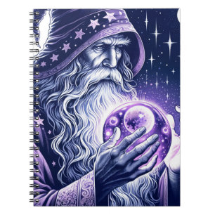 Carnet Boule de cristal de l'espace céleste violet pour l