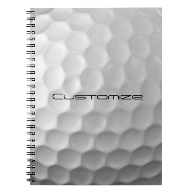 Carnet Boule de golf avec texte personnalisé (Devant)