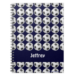 Carnet Boule de soccer Nom personnalisé Spiral