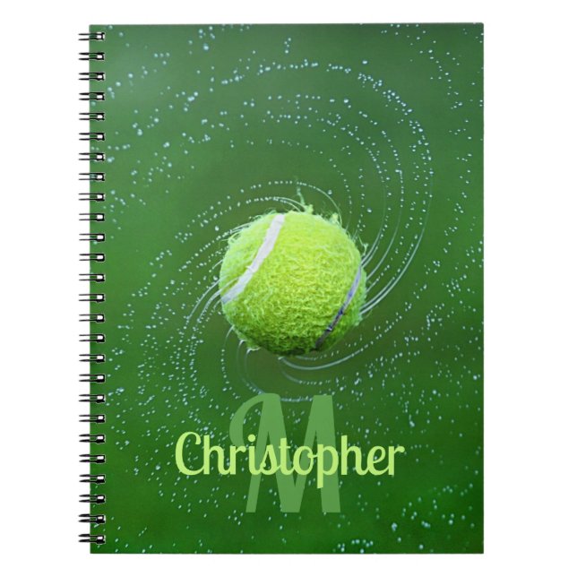 Carnet Boule de Tennis Jaune personnalisée (Devant)