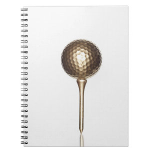 Carnet Boule et pièce en t de golf d'or