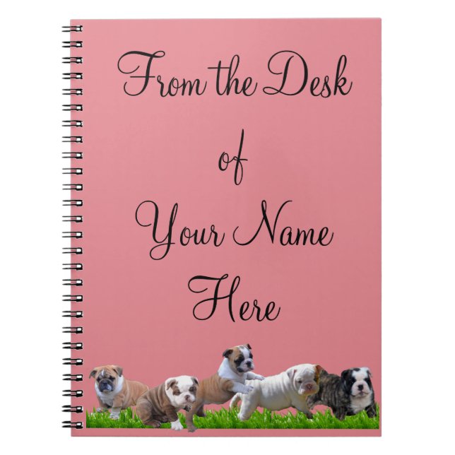 Carnet Bouledogue anglais (Devant)