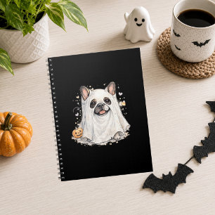 Carnet Bouledogue Français Halloween Fille Fantôme Mignon