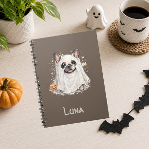 Carnet Bouledogue français Halloween Mignon Fantôme