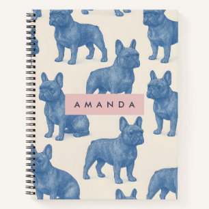 Carnet Bouledogue Français Mignon Personnalisé