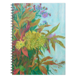 Carnet Bouquet d'automne avec chrysanthème et feuillage d