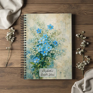 Carnet Bouquet de fleurs sauvages bleues
