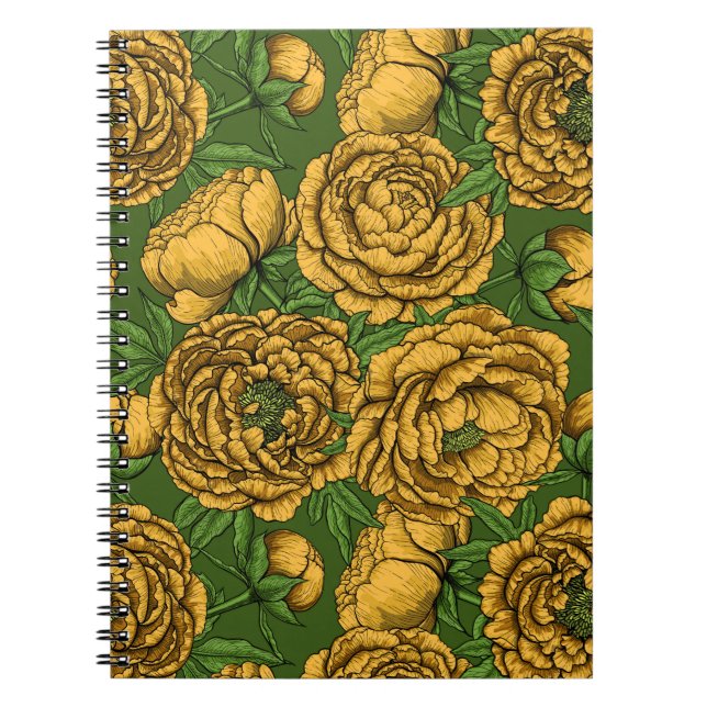 Carnet Bouquet de galets jaunes (Devant)