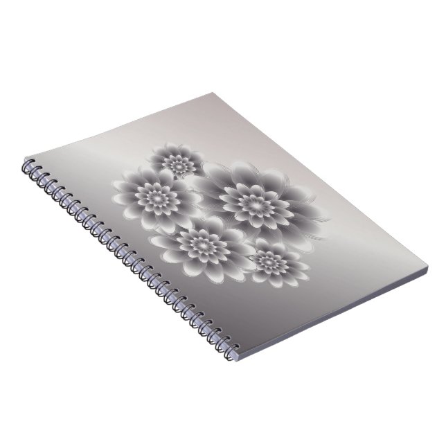 Carnet Bouquet de pétales d'argent (Côté Droit)