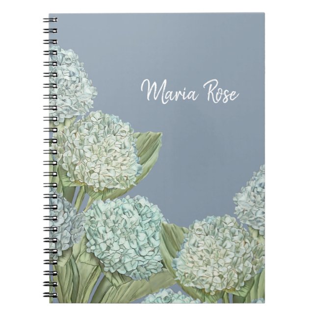 Carnet Bouquet Dusty Blue Hydrangea (Devant)