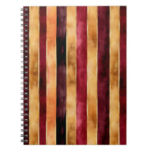 Carnet Bourgogne Or Péché Rayures