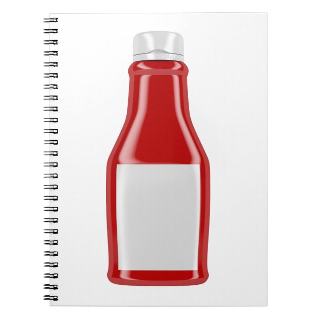 Carnet Bouteille de ketchup avec l'étiquette vide (Devant)