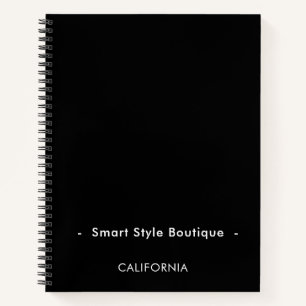 Carnet Boutique minimaliste de luxe noir et blanc
